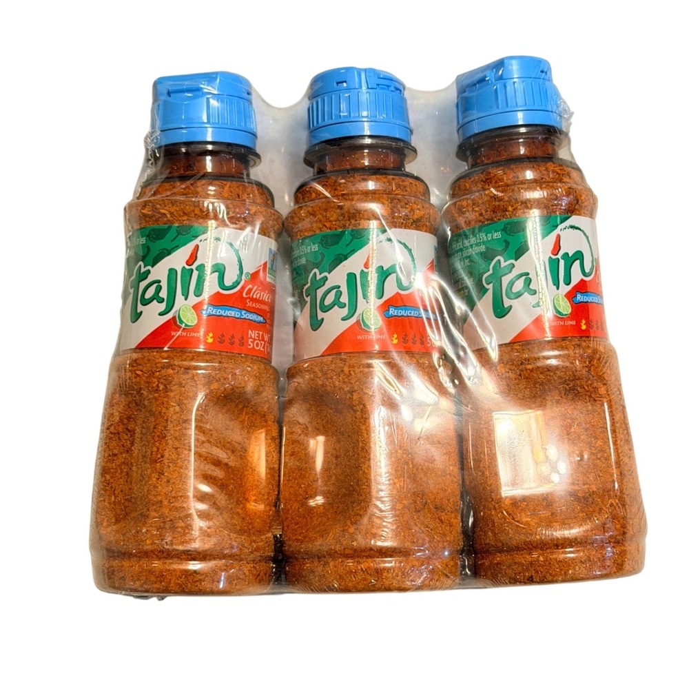 Tajin‎ Clasico Reduced Sodium Seasoning 5oz Bottles 3 Pack Chili Lime Spice